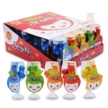 Boîte de présentation de 5 saveurs fruitées contenant des mini chewing-gums dans une tasse 