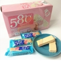 Gaufrette au chocolat blanc au yaourt, nutrition et santé à 58 °C 