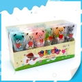 Sucette gélifiée fruitée et moelleuse en forme d'ours de six couleurs 