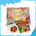 30 sachets de délicieux bonbons gélifiés en forme de pizza au goût de fruits avec fourchette 