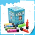Bonbon dur en forme de rouge à lèvres pour fille à quatre couleurs 
