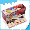 Trois couleurs 2 en 1 Chocolat coloré avec guimauve 