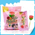 Sucettes fluorescentes roses, bonbons sucrés en gros 