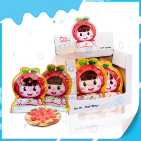 bonbon gélifié mou fille aux fraises