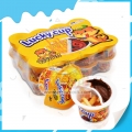 Tasse porte-bonheur jaune 24 pièces chocolat et biscuit 