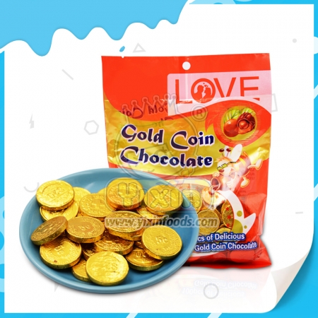 mini pièces en chocolat