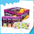 Chewing-gum et chewing-gum à la peau croustillante aux quatre saveurs fruitées 