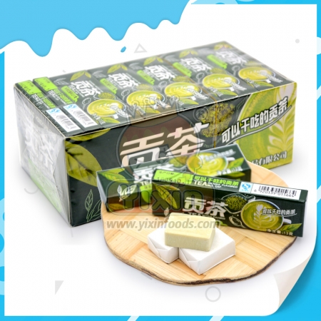 bonbon dur au lait au goût de thé vert