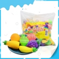 Poudre de bonbon colorée aux saveurs de fruits et aux formes de fruits 