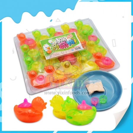 Bonbon en poudre en forme de théière de canard