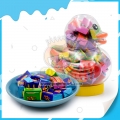 Bubble-gum aux fruits avec tatouage dans un pot en forme de canard 