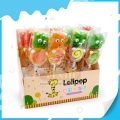 Boîte de bonbons gélifiés colorés en forme d'animal, contenant des sucettes de dessin animé 