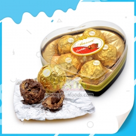 5 pièces de chocolat en forme de cœur