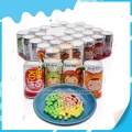 Jus de fruits comprimés assortis en barquette, emballage de bonbons durs 