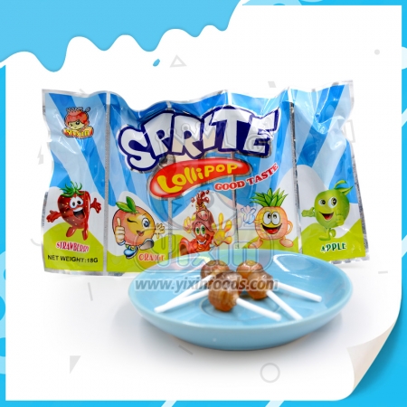 sucette dure aux cinq saveurs de fruits