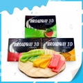 5 chewing-gums aux fruits au bon goût sucré 