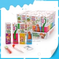 Brosse à dents 3 en 1 amusante et tendance avec des bonbons pétillants 