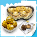 5 chocolats dans une boîte en forme de cœur à cœur 