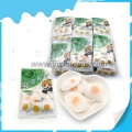 Bonbons au pudding fruité halal en forme de demi-œuf 