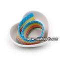 Bonbons acidulés arc-en-ciel colorés 