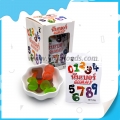 Bonbons gélifiés colorés en forme de chiffres au goût de fruits 