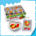 pizza moelleuse aux fruits sucrés et bonbons gélifiés à la pastèque 