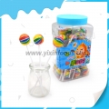 Sucette dure en forme de boule multicolore 