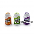 Chewing-gum aux trois saveurs de fruits en bouteille 
