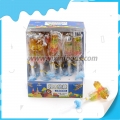 Sucette en forme de bloc de gomme, bonbon juteux et fruité 