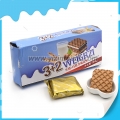 Biscuit gaufré au lait et au chocolat 3+2 